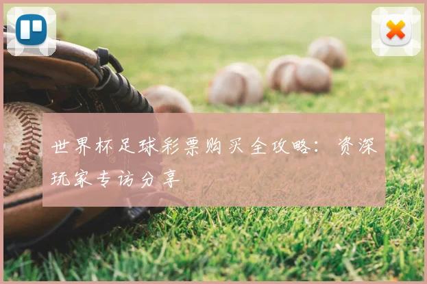 世界杯足球彩票购买全攻略：资深玩家专访分享